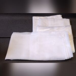 White Sheer Voile Rod Pocket Window Curtains 63" L X 54" W